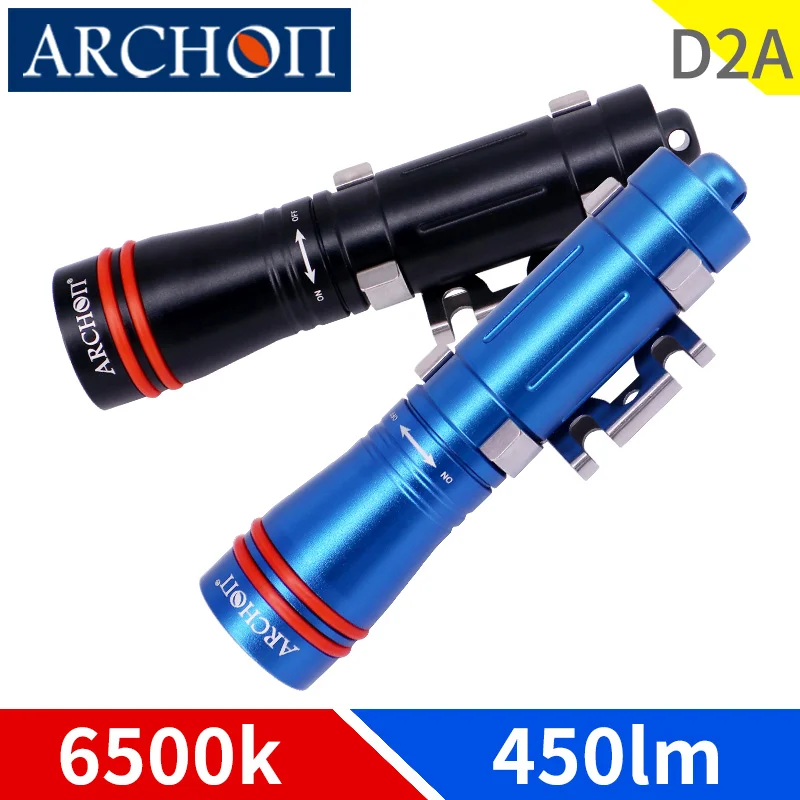 

D2A diving light Emergency diving flashlight on both sides of diving helmet Underwater 100m diving lighting torch dive fill lamp