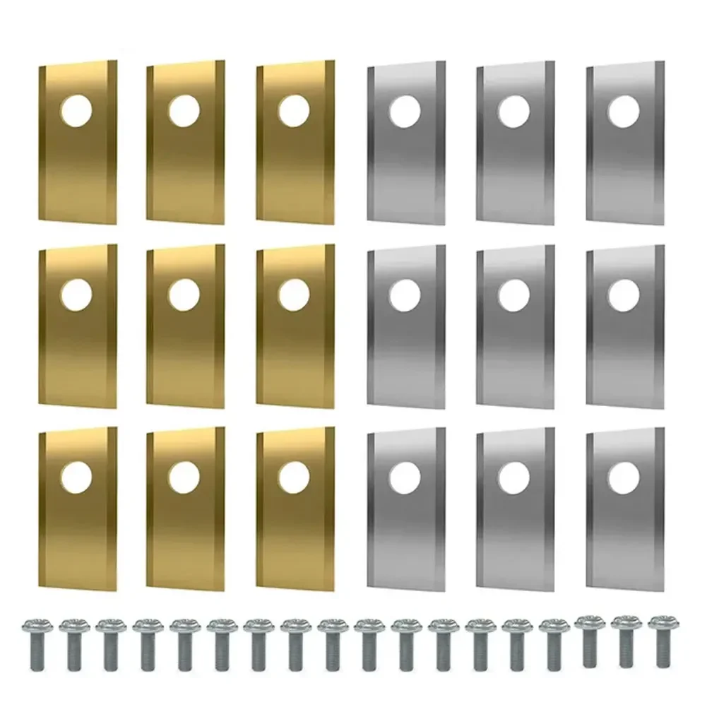 18/36/54/90Pcs Lawn Mower Cutting Blade Set Stainless Steel Mower Replacement Blade Screws Kit for Worx Landroid Lawn Mowers