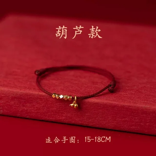 Bracelet classique en corde rouge porte-bonheur avec gourde, carpe koï, lotus et bois de pêche, bijou de mode pour femmes, hommes, couples, cadeau d'amitié, accessoire