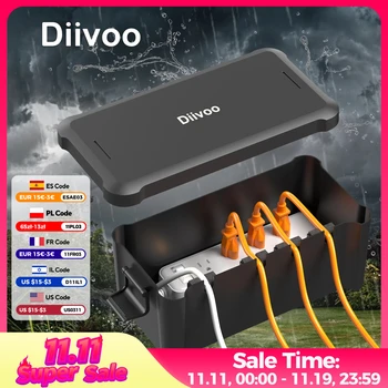 Diivoo กล่องไฟฟ้ากันน้ําภายนอกการเชื่อมต่อสายเคเบิลซ็อกเก็ตสิ่งที่ส่งมากลางแจ้งกล่องเชื่อมต่อสายไฟต่อสําหรับสวน 1