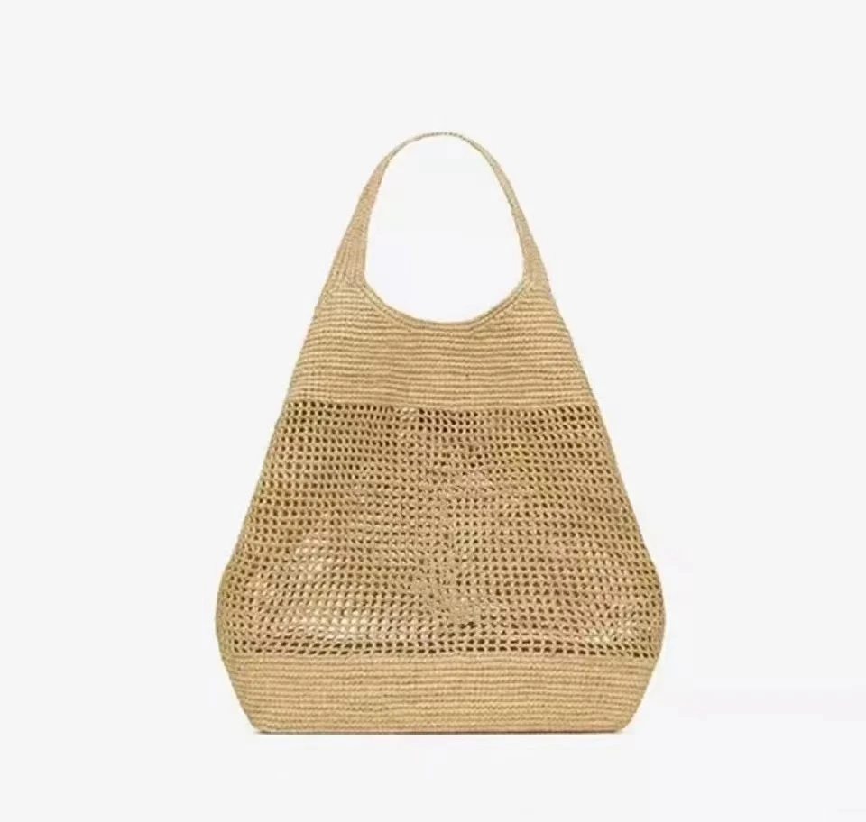 YS 2024 Spring/Summer New Product Internet Celebrity Same Fashion Versatile Grass Weaving Concave Shape Car Sewn Thread Handheld