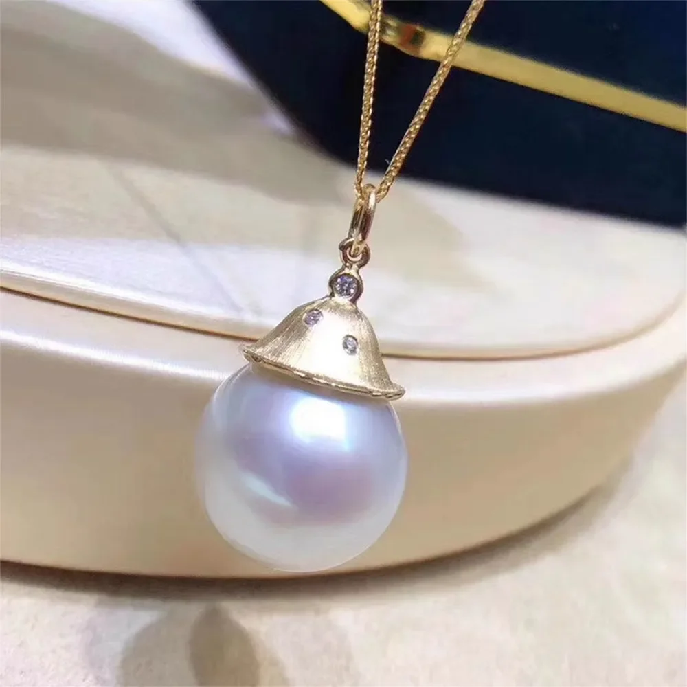 

DIY Pearl Accessories S925 Sterling Silver Pendant Empty Holder Concealer Necklace Jade Pendant Female Fit 9-12mm Beads D341