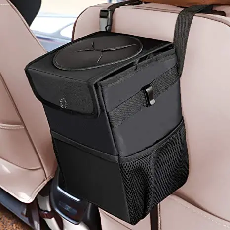 

Waterproof Car Garbage Can Multipurpose Trash Bin for Car Trash Bag100% Leak-Proof Upgraded Car Trash Can