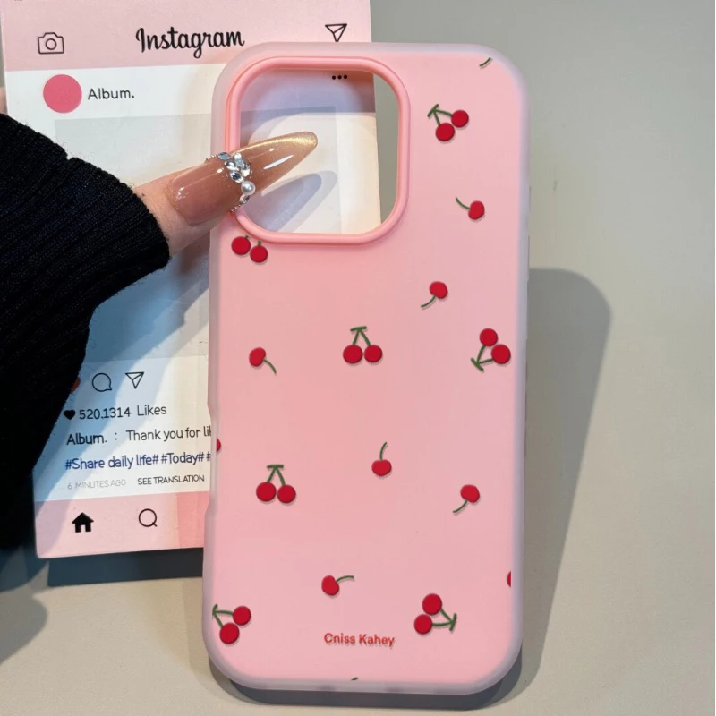 Candy Color Lichee Pattern Soft Matte Phone Case