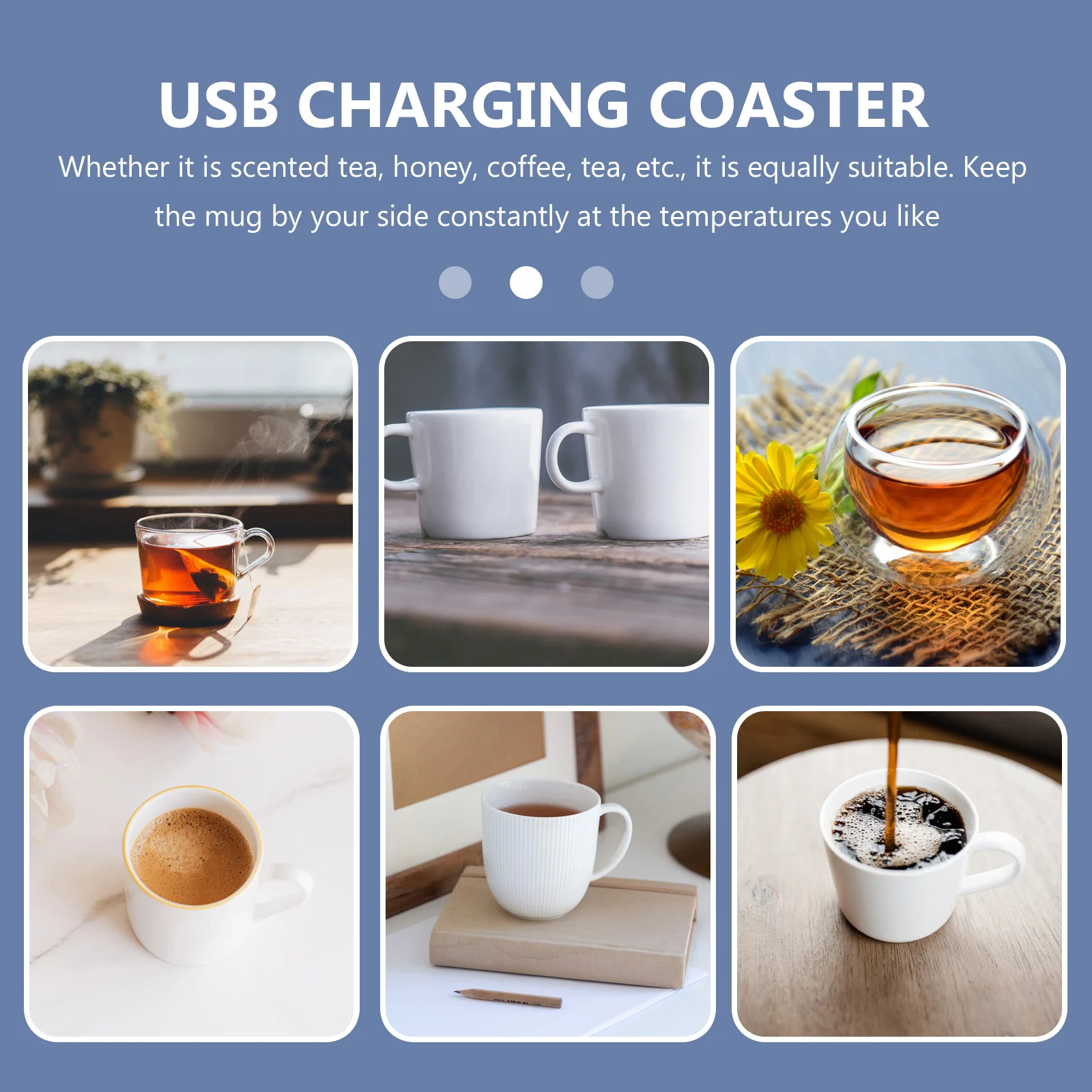 Warmer Mug Coffee Cup Cordless Water Coaster Warmers Plate Usb Beverage  Heaterelectric Desktop Tea Desk Heating Pad Carmat Pads