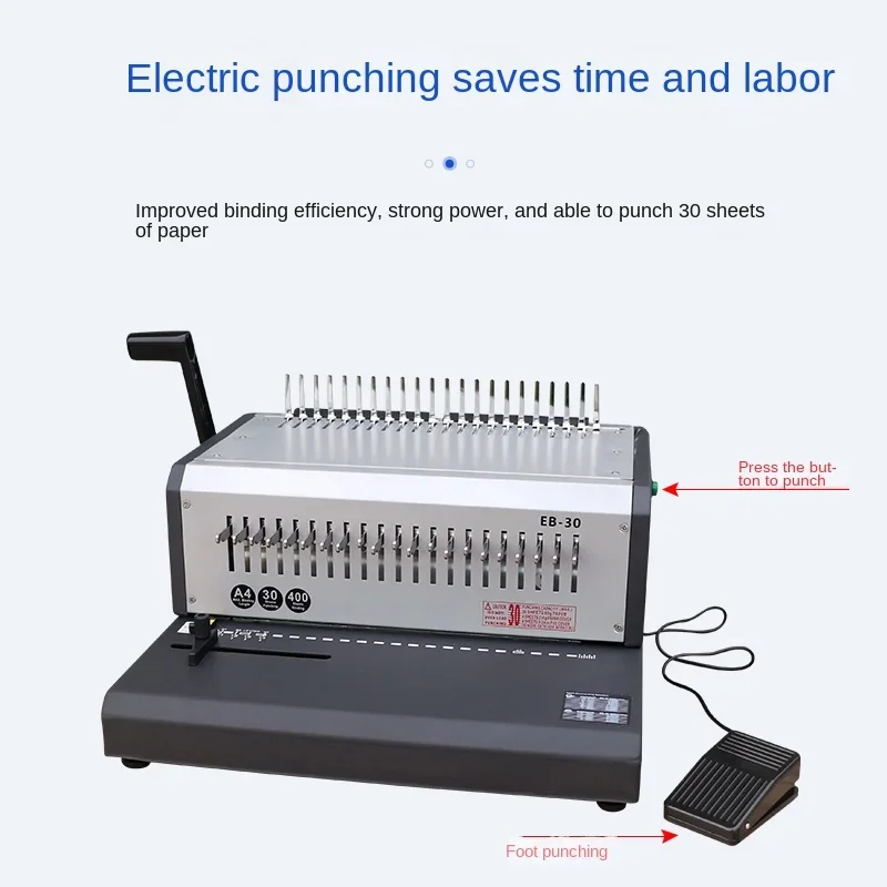

Rubber Gasket Binding Clips Binding Motor Comb-Style Binding Machine