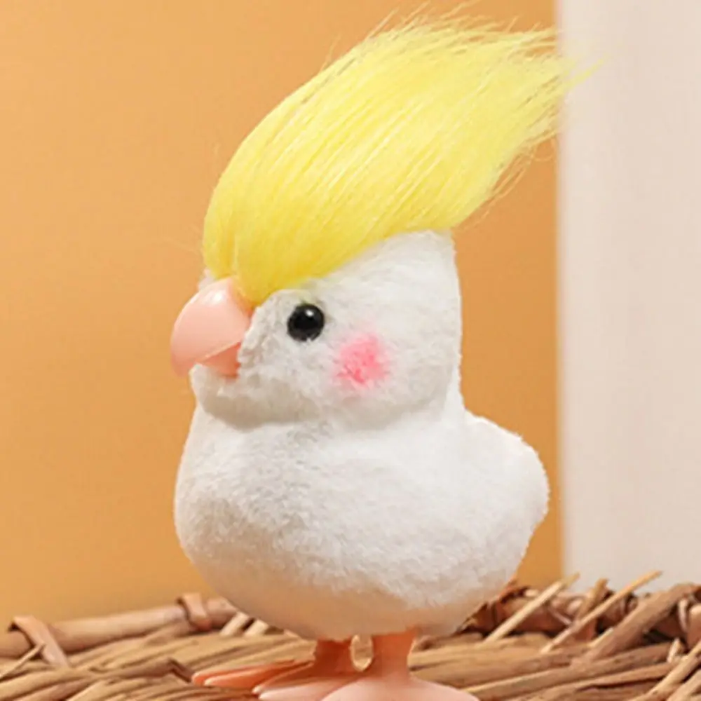 

Cute Bouncing Crazy Hairstyle For Children Small Parrot Desktop Interactive Toy Plush Toy Simulation Bird Wind-up Toy