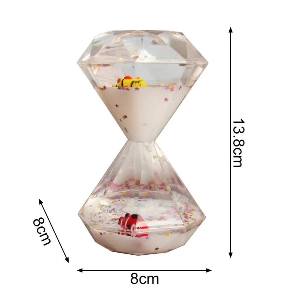 Ocean Theme Hourglass Acrylic Floating Sequin Liquid Timer Oil Drop Hourglass Desktop Liquid Oil Hourglass Home Decorations 6