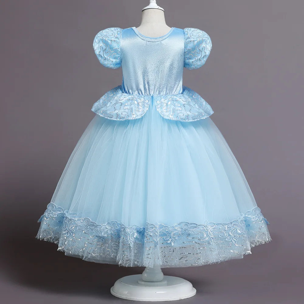 Dress Kids Party Short Sleeve Fashion Princess Dress Little Girl Clothes+Cape  | eBay