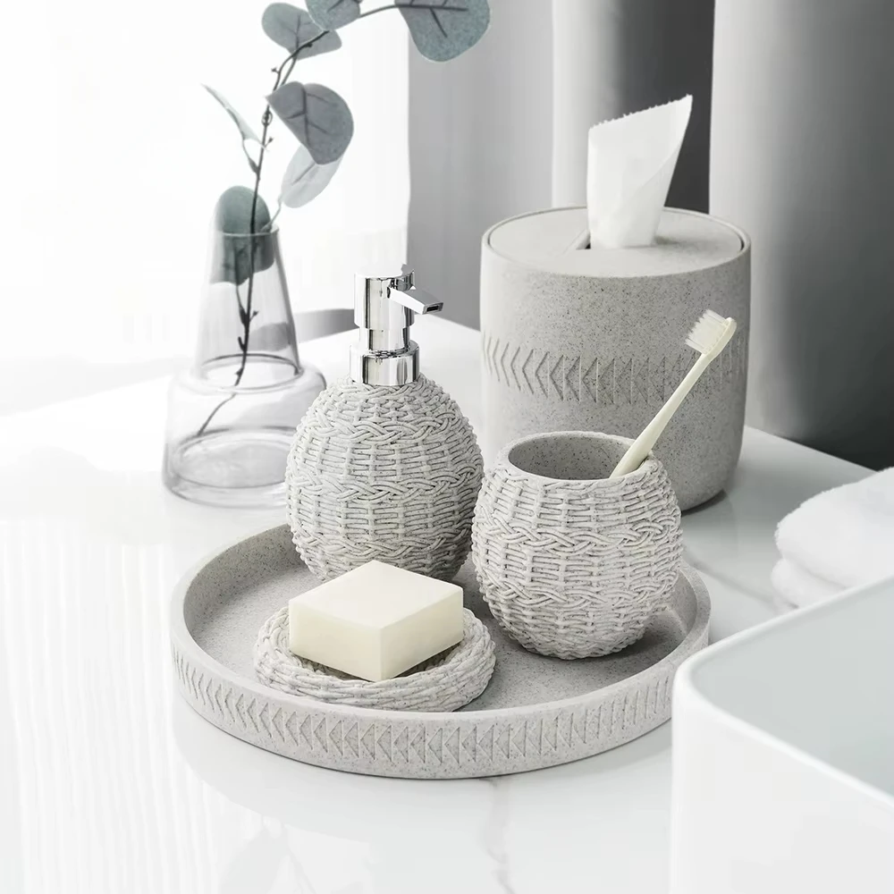 DecoTalk Nordic ins Sanitary Wash Kit Bathroom Supplies Kit Model Room Wash Desk Ornament Accessories