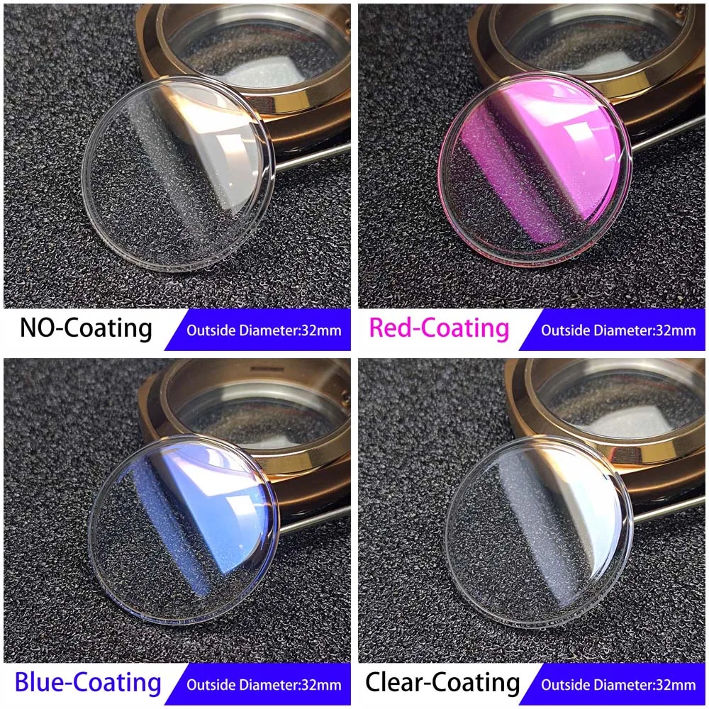 Orologio A Forma Di Pentola Da 32Mm Vetro Minerale Piatto Superiore In Cristallo Per Seiko Auto Subacquei 6306 6309 7002 7548 Accessori Per Parti Mod 