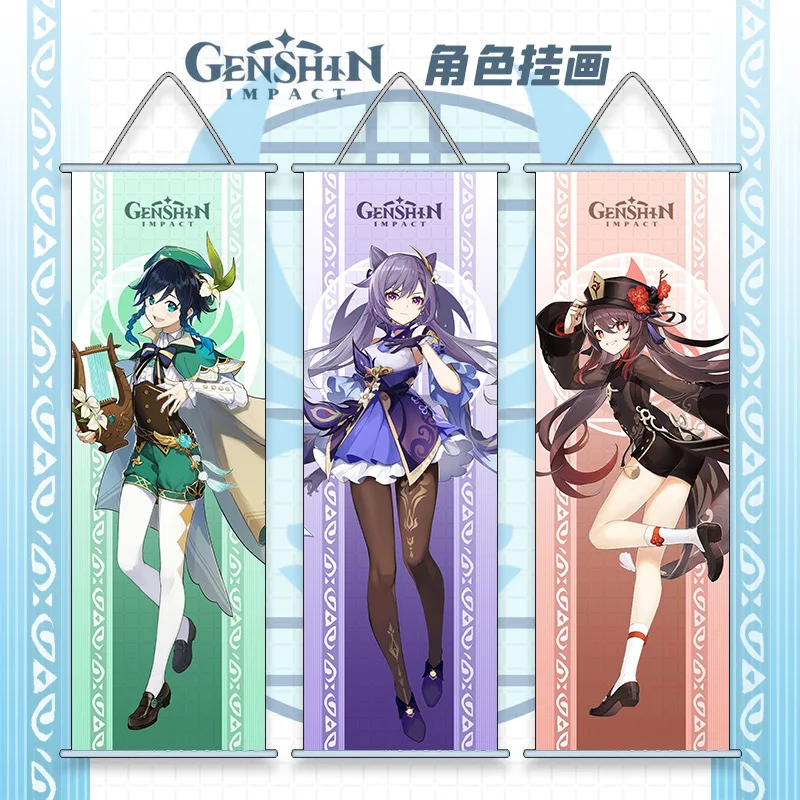 

Game Genshin Impact Kujosara Sangonomiya Kokomi Beelzebul Kaedehara Kazuha Yoimiya Cosplay Poster Painting Hanging Pictures (1)