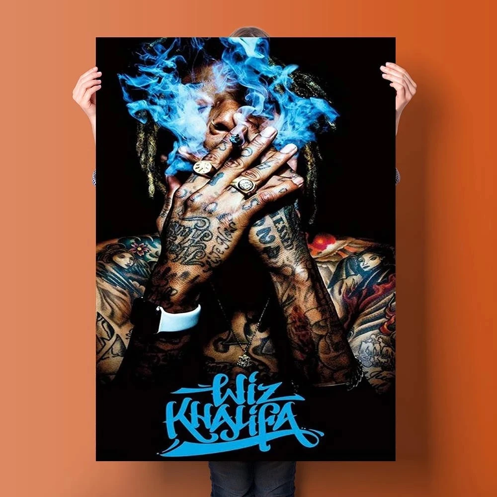 Wall Poster of Wiz Khalifa, Musik Rap, Penyanyi, Seni, Hip-Hop, Cetak,  Bintang, Modern Gambar, Dinding untuk Ruang Tamu, Lukisan - AliExpress, image size:1000x1000
