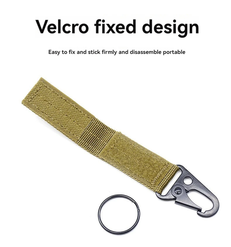 Description Picture 6 of itemTactical Hanging Buckle Molle Nylon Webbing Carabiner Belt Triangle Keychain for Outdoor Climbing Camping Tool Accessory
