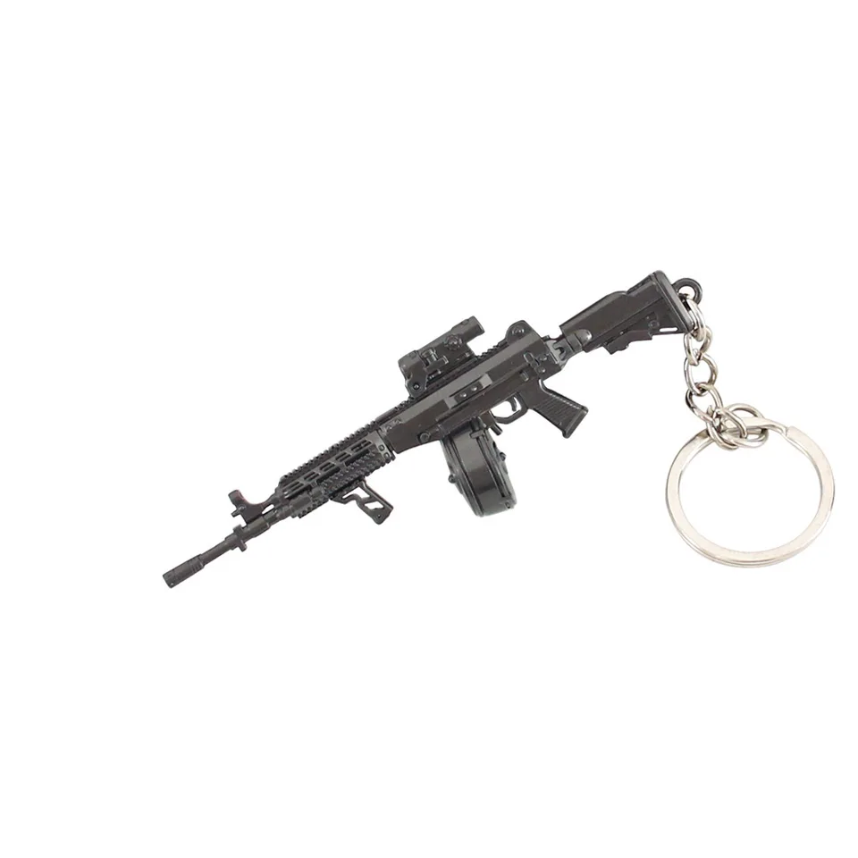 9cm Arena Breakout Gun Keychains Mini T03 M110 Rifle Model Pendant