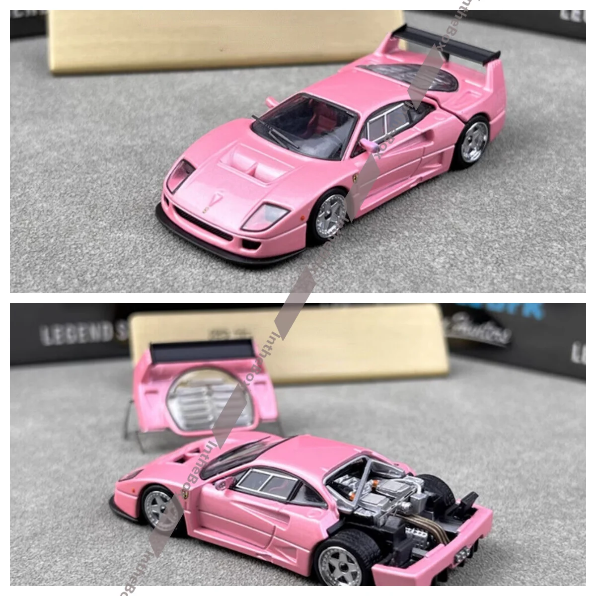 

SH 1:64 Pink F40 LM Super Racing Sports Model Diecast Metal Car Collection Limited Edition Hobby Toys