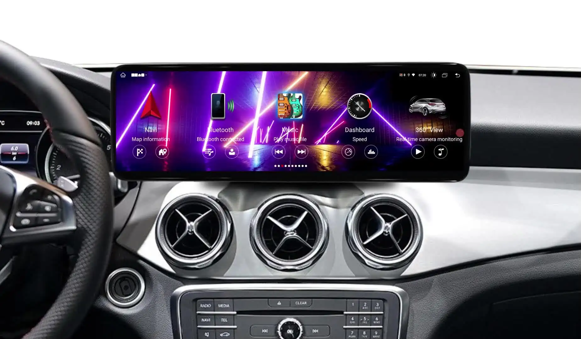 12.3 Inch Android Auto Car Radio For Mercedes A/CLA/GLA/G-Class (2013-2015) - Wireless CarPlay, Touch Screen, Linux 4.5 System - View #8