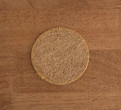 Vintage Eco - Friendly Natural Loofah Teapot Mat and Kitchen Coaster (10CM)