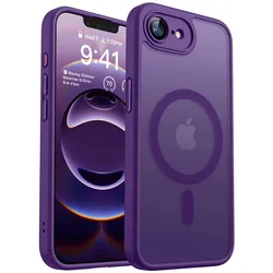 Premium Magnetic Matte Clear Shockproof Phone Case with Magsafe Compatibility - iPhone Air (Dark Purple)