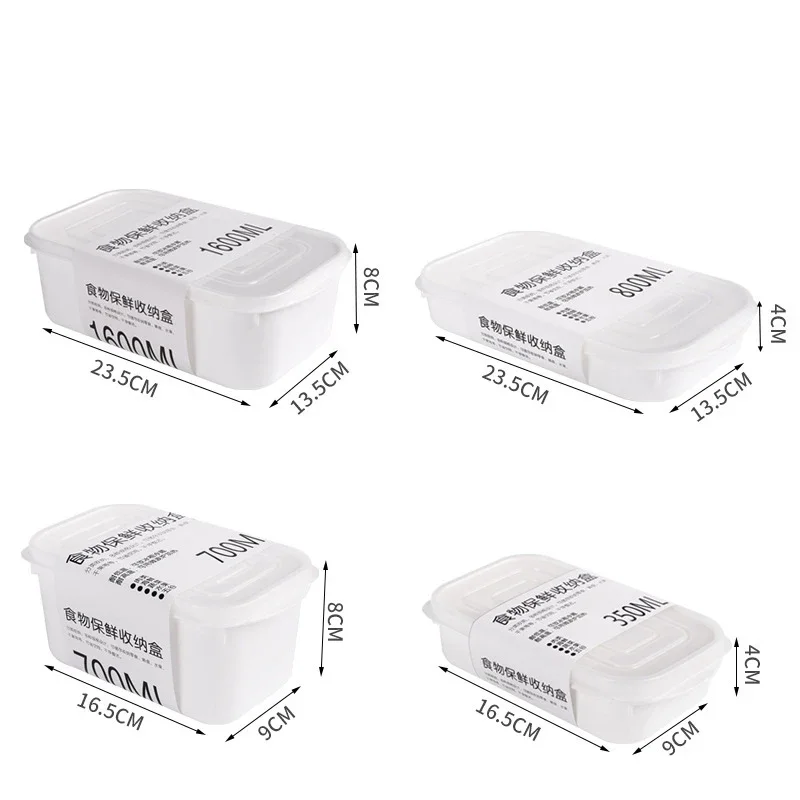 Kitchen Storage Refrigerator Food Storage White Containers Fresh Box Containers 2