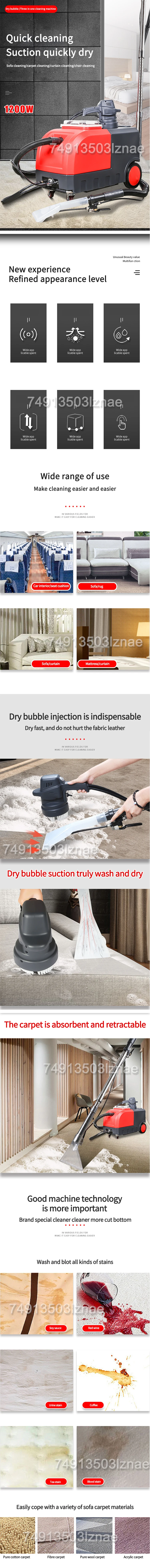 Multifunction Dry Bubble Clean Machine Portable Household All-In-One Cleaning To