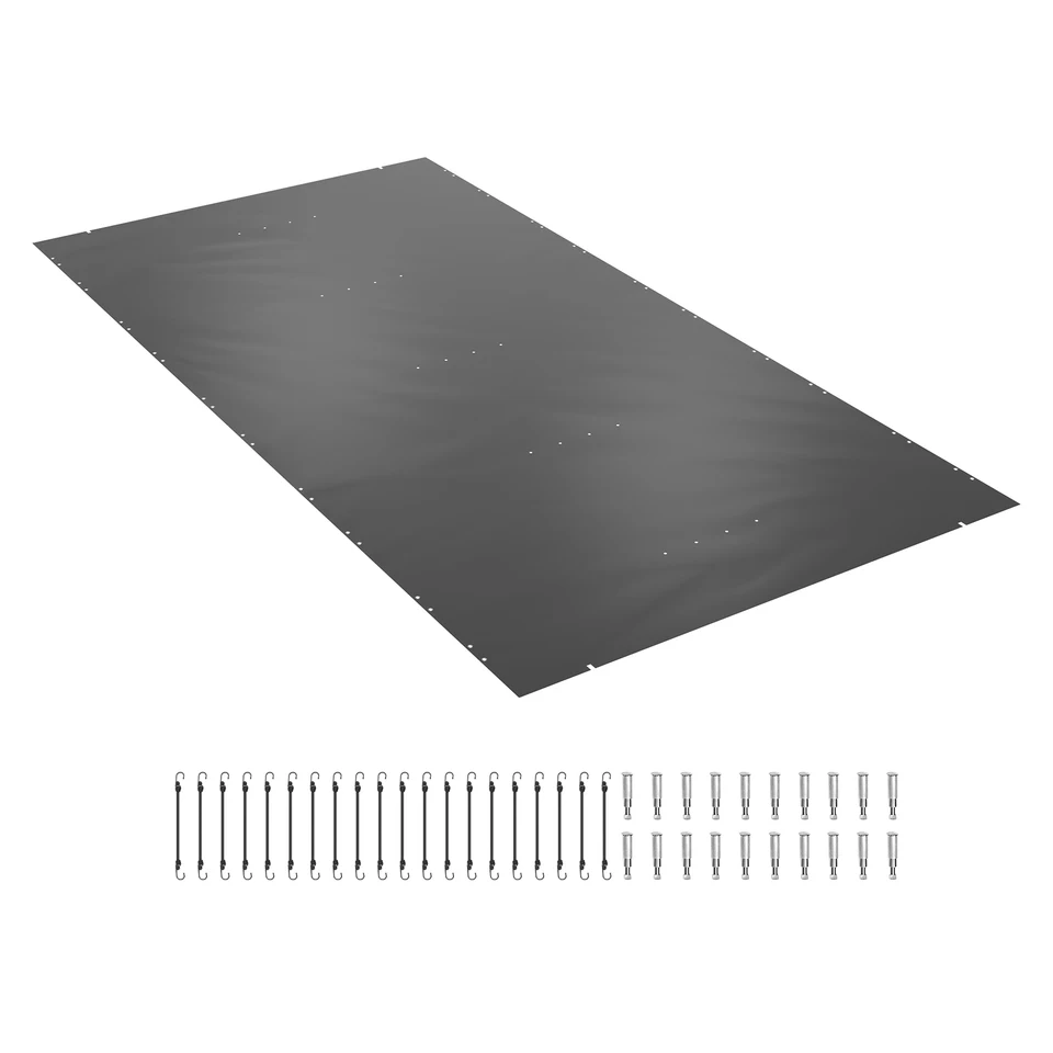 Premium Inground PVC Pool Safety Cover Charcoal