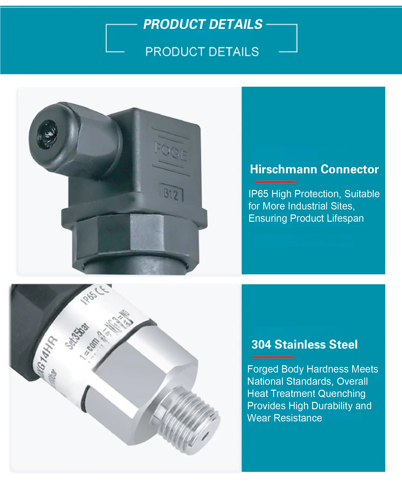 Adjustable Mechanical Pressure Switch Hydraulic Oil Water Pump Air Compressor St