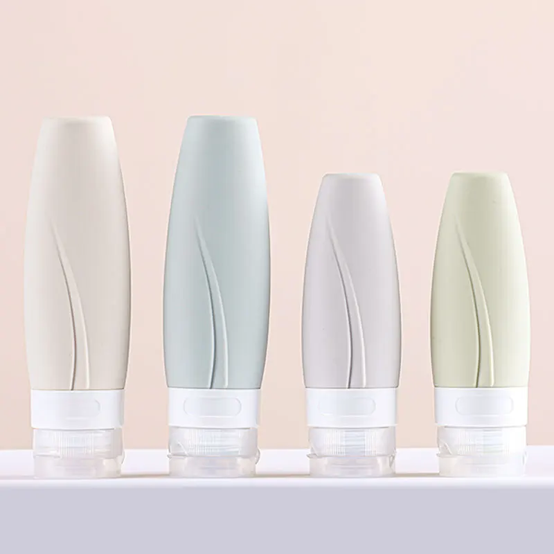 휴대용 실리콘 리필 가능 병, 여행 포장 로션 샴푸, 화장품 스퀴즈 용기, 휴대용 병, 60 ml, 100ml