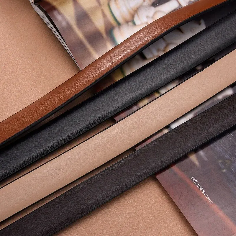 Women's Belt Fashion Gold Round Buckle Belt Double Sided Wearable Soft PU Leather Belt High Grade Genuine Jeans Belt Lady Belt