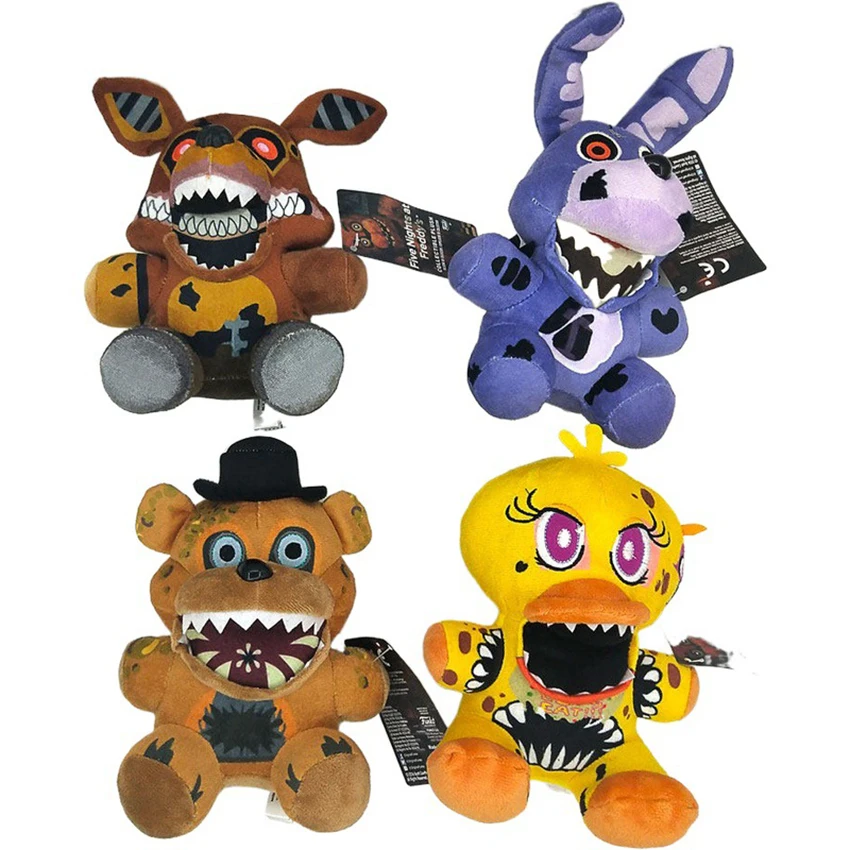 18cm FNAF Plush Toys Freddy Fazbear Bear Foxy Rabbit Bonnie Chica Peluche  Juguetes 5 Nights At Freddy Plushie Fnaf Plush Toys - AliExpress