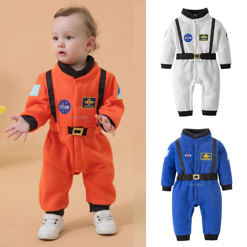 Baby Space Astronaut Costume Fall Winter Clothes for Toddler Boy Girl Romper Halloween Anime Cosplay Outfit 9 12 18 24 36 Months 2