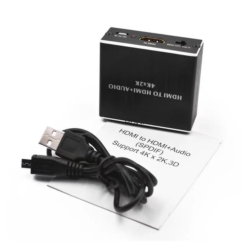 4K 2K 비디오 추출기 HDMI 호환 3.5MM 오디오 변환기 SPDIF 광학 TOSLINK 스테레오 출력 분배기 어댑터
