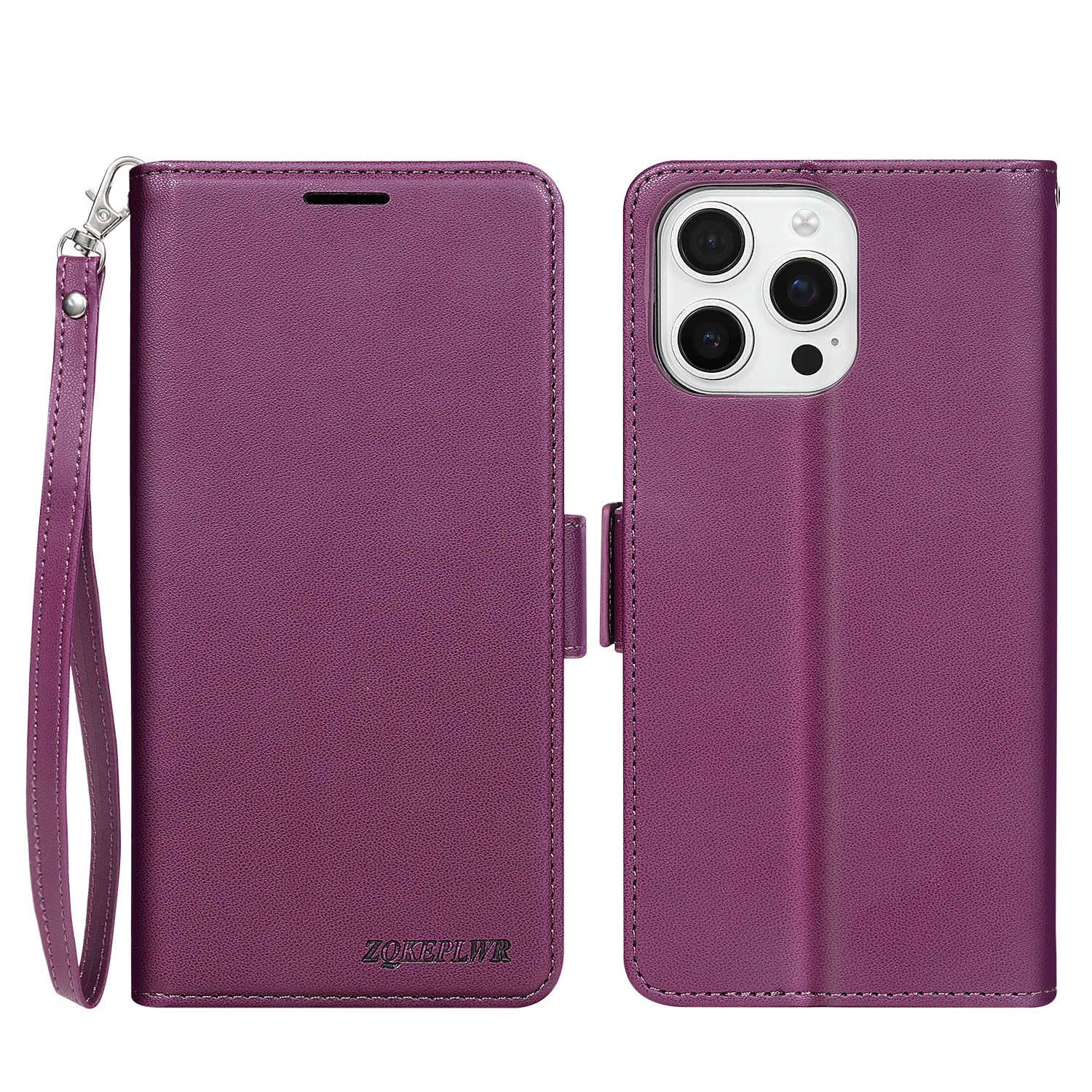 Leather Magnetic Flip Wallet Case with Card Slots and Shockproof Design