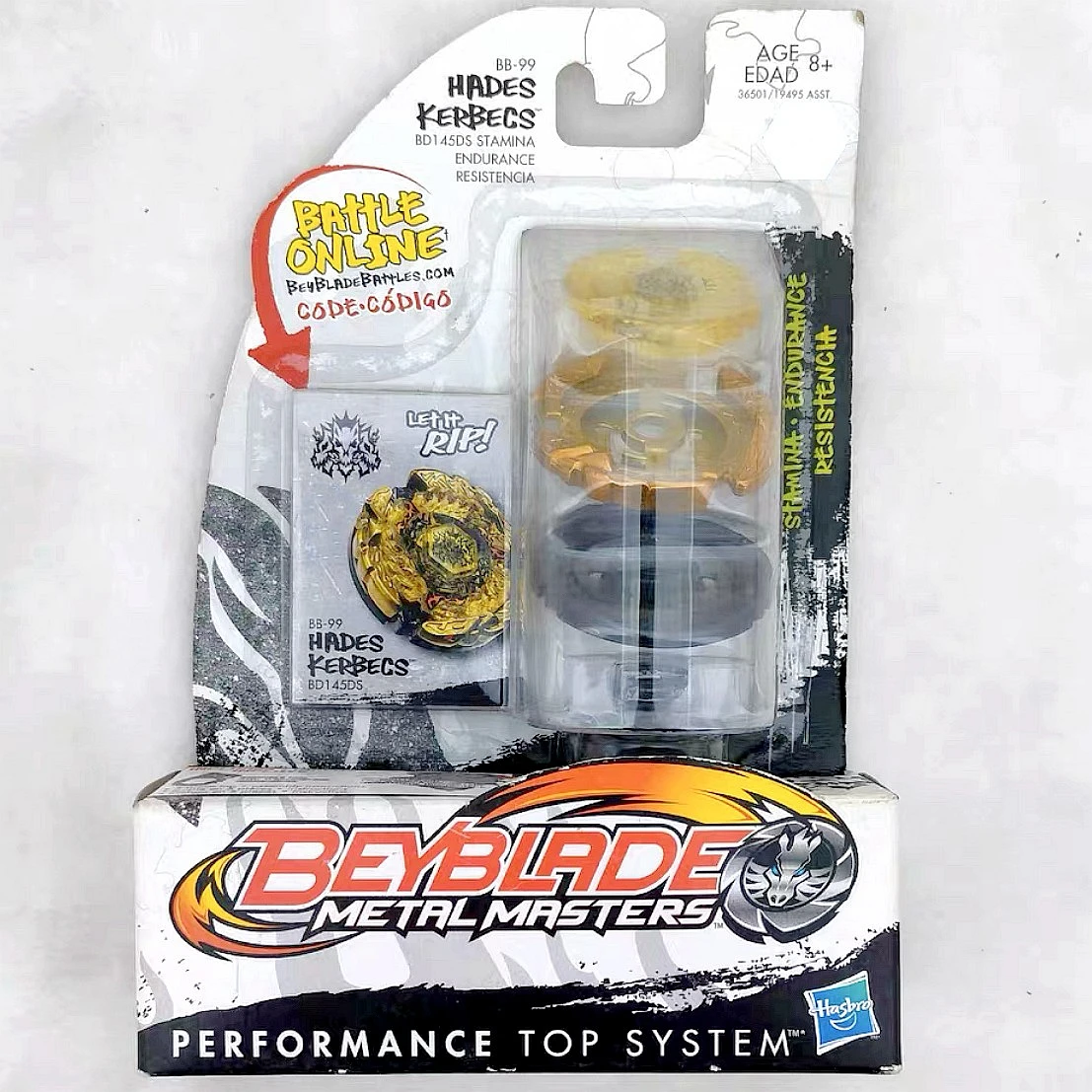 

Hell / Hades Kerbecs BD145DS Metal Masters Beyblade BB99 HAS-BRO Limited Edition