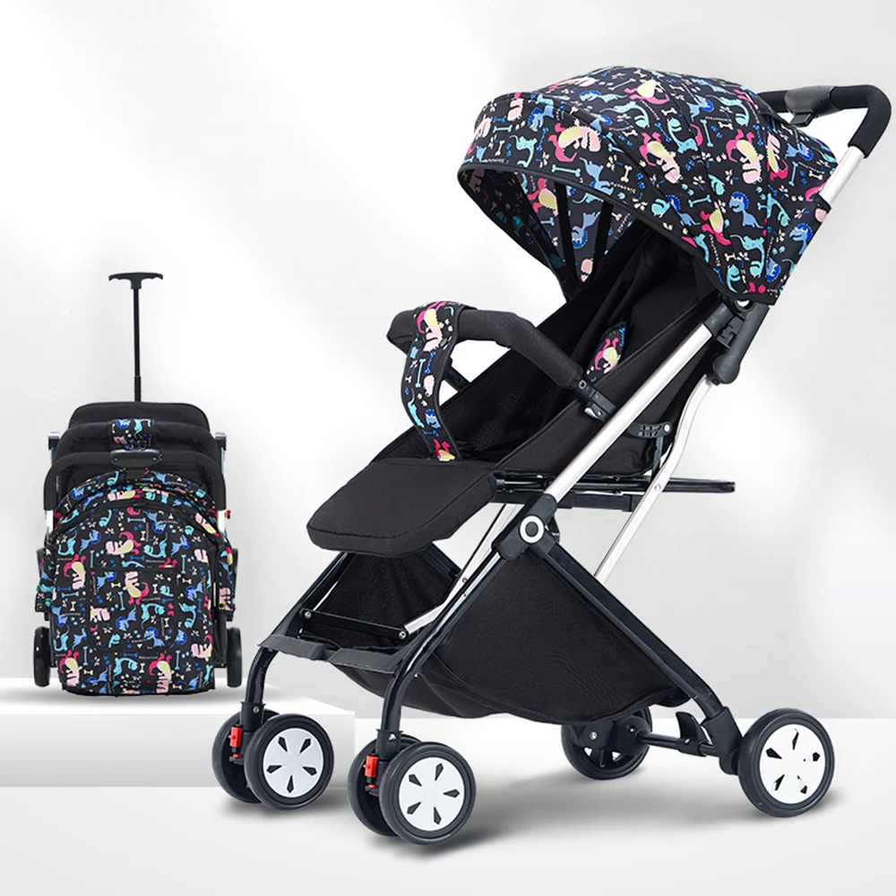 Poussette Lightweight Stroller Baby Buggy Kinderwagen Iron Frame Travel Foldable Baby Strollers Prams Coches Para Bebes.