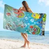 Funny-Cartoon S-Spongebobes-Cute-Pants Bath Towel Soft Water Absorbing Breathable For Girl Kids Decorative Cartoon Beach Towel 2