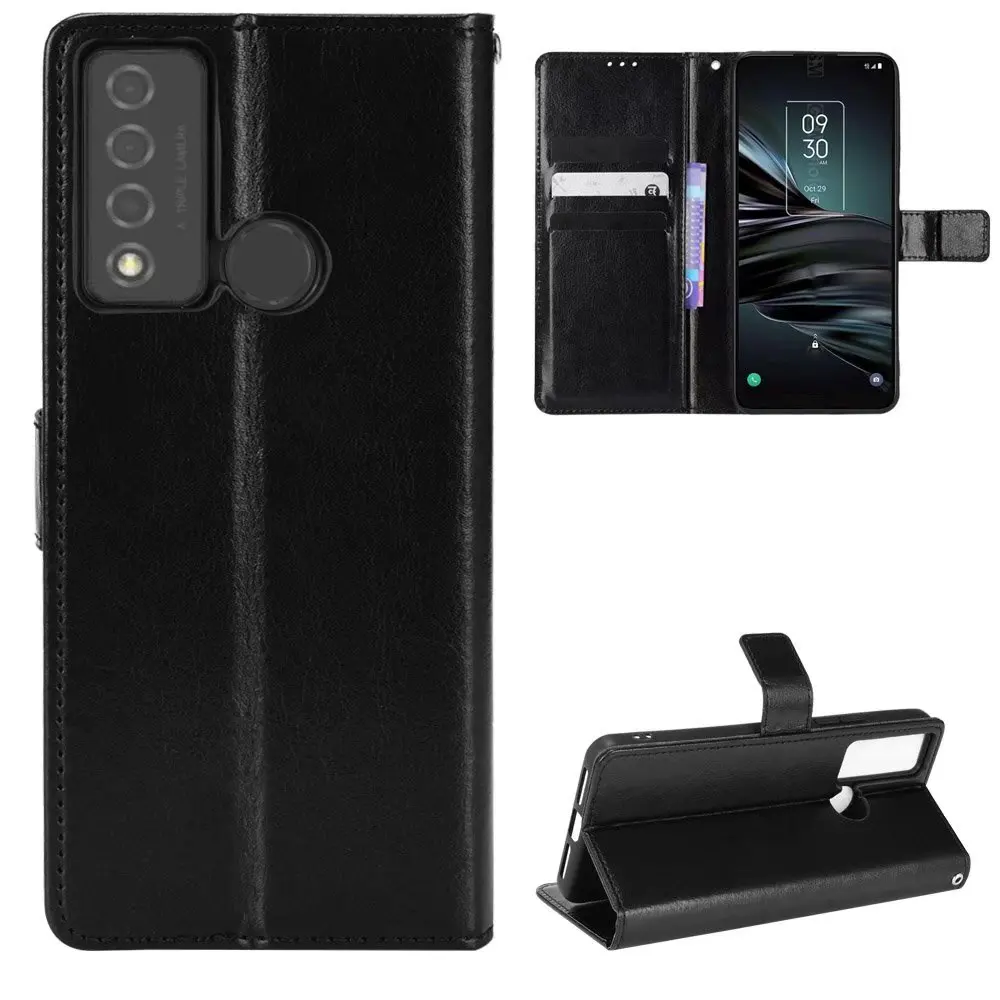 Portafoglio Moda Custodia In Pelle Pu Per Tcl 20 Xe/Tcl 20 S 20L/Tcl 20 Pro 5G/Tcl 20L +/Tcl 20 Se Flip Cover Posteriore Protettiva Per Telefono