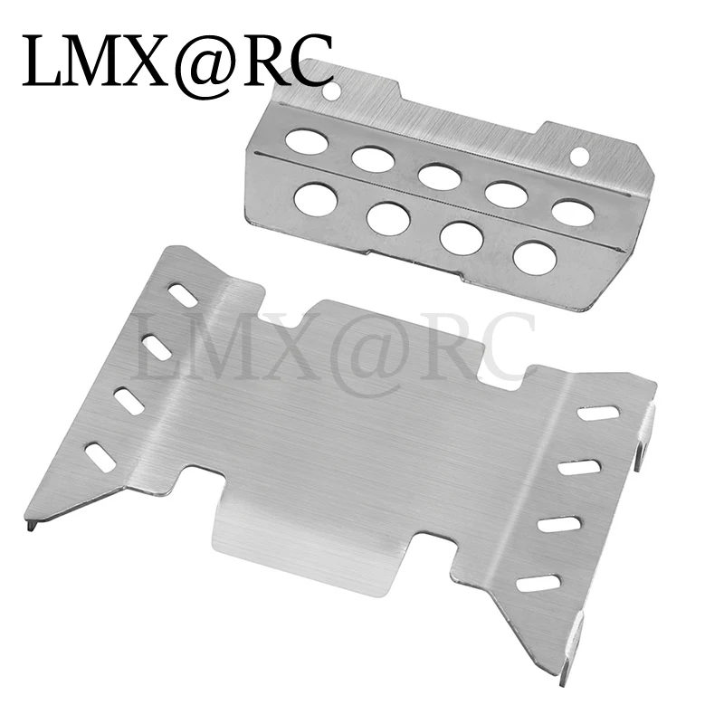 LMX RC Stainless Steel Front and Rear Chassis Armor Protector for RGT EX86020 86020 LC71 1/10 RC Car Upgrade Parts Accessories