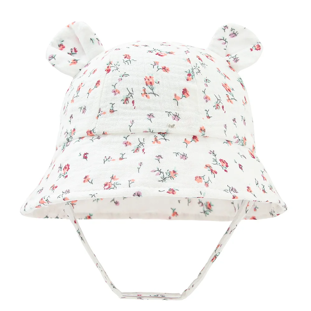 Spring Autumn Print Baby Bucket Hat Soft Cotton Girls Boys Outdoor Casual Panama Sun Cap Summer Infant Toddler Fisherman Hats baby hat kids bucket hat kids sun hat