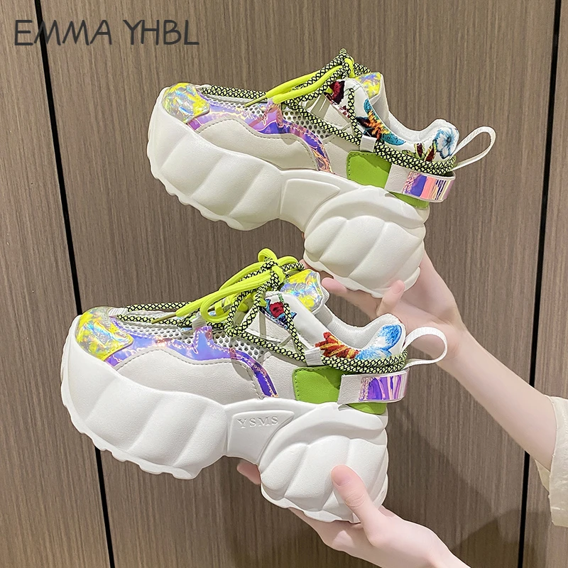 

Women's Wedge Sneakers Summer Fashion Breathable High Heels Ladies Casual Shoes Vulcanize Women Platform Shoe Female Spring 2022