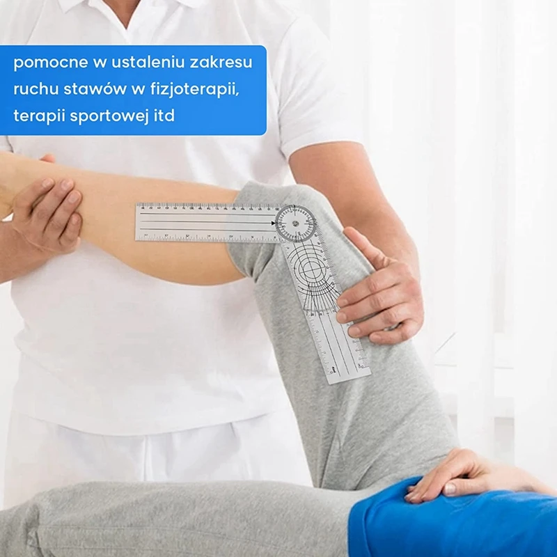 Goniometer Physiotherapy 360 Degree Rotation Protractor Physiotherapy PVC For Physiotherapy Sports Therapy 4 Pieces