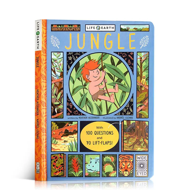 

Milu Original English ：Life On Earth Jungle100 Children's Popular Science Board Book STEM