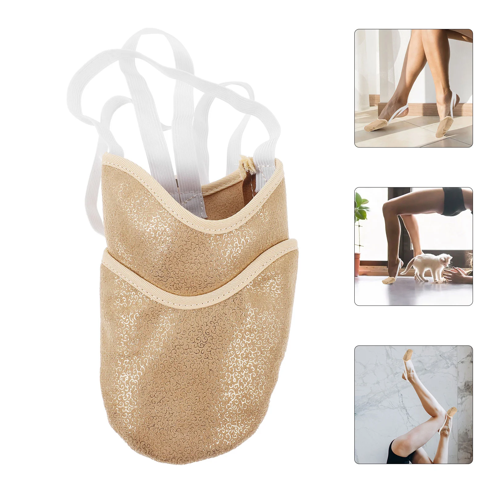 

1 Pair Breathable Toe Guards Forefoot Pads Non-slip Belly Dancing Shoes for Adult