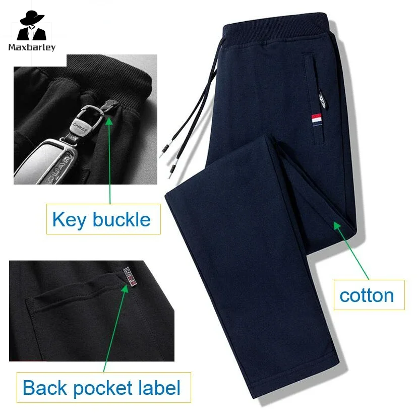 Autumn Pants Men Fitness Sportswear Tracksuit Elastic Waist Sweatpants Cotton Trousers Loose Gyms Jogger Track Pants Mens M-8XL sport jogging trousers,fleece sweatpants