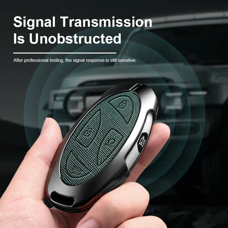 Premium 5-Button Car Key Case Cover with Keychain Accessories