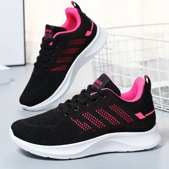 Litfun Women's Casual Sports Shoes Fashion Female Soft Bottom Sneakers Breathable Mesh Running Shoes Leisure Light Flats Shoes 1