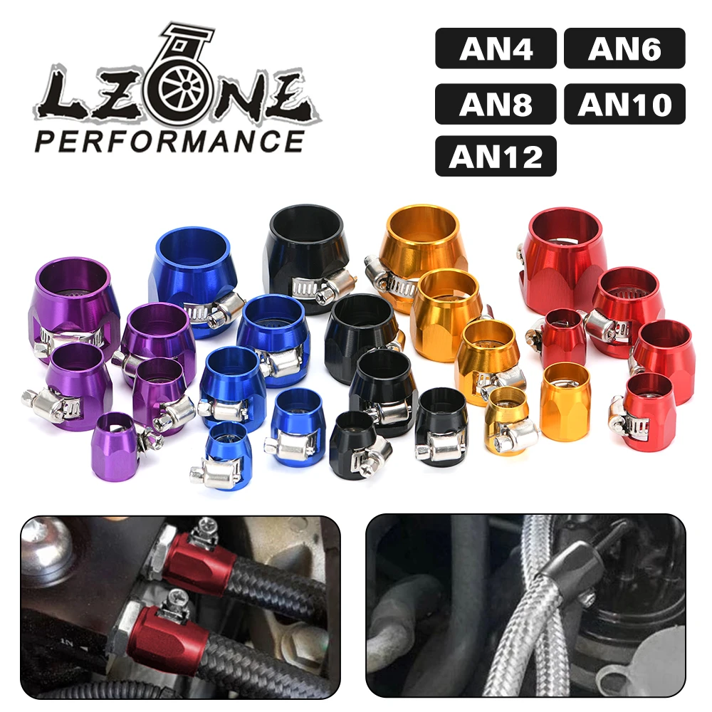Hose Clamps 2pcs AN4 AN6 AN8 AN10 AN12 Fuel Pipe Clip
