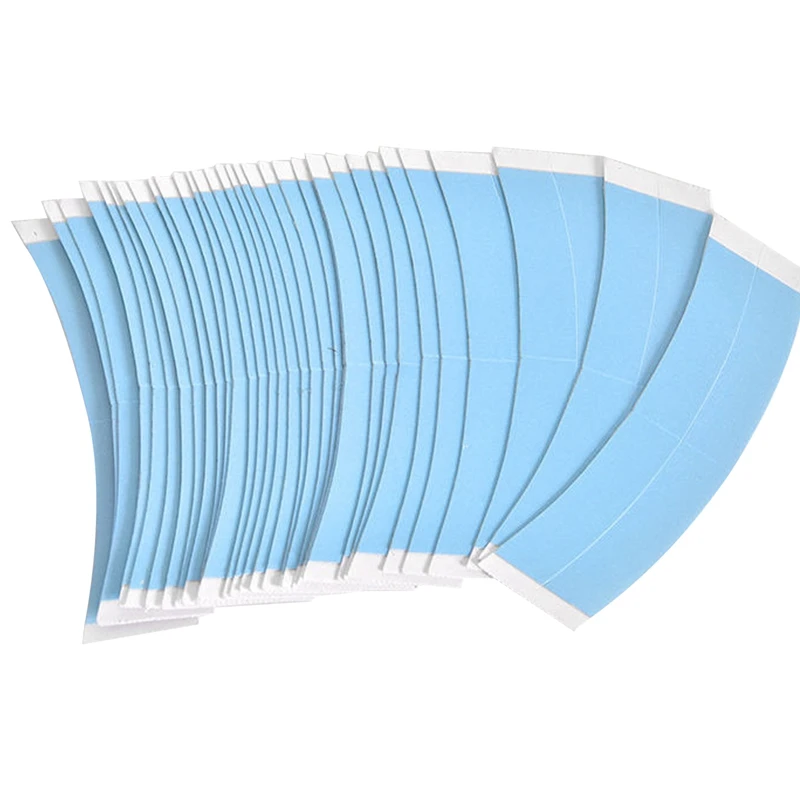 

36Pc/Lot Blue Fixed Double Tape Wig Adhesive Extended Hair Tape Waterproof For Toupee Lace Wig Film With Slitting Line