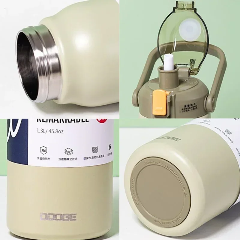 Tumbler Thermo Bottle Large Capacity With Straw Stainless Steel - Main Image