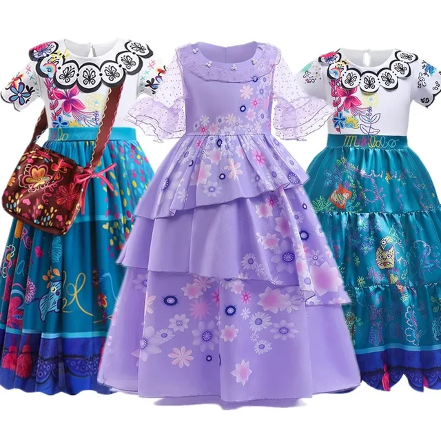 Disney Encanto Costume abito da principessa per bambina felpa con cappuccio  per bambini zotela Cosplay carnevale festa di compleanno borsa per vestiti  per ragazze di natale - AliExpress
